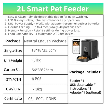Distributeur automatique de croquettes avec caméra pour chat