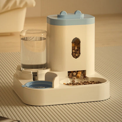 2-in-1 automatic food and water dispenser – Cat and dog
