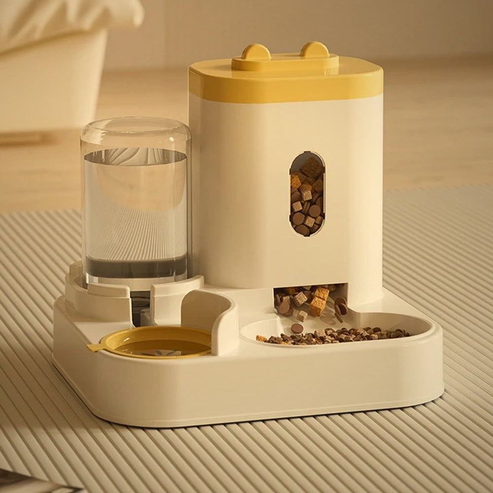 2-in-1 automatic food and water dispenser – Cat and dog