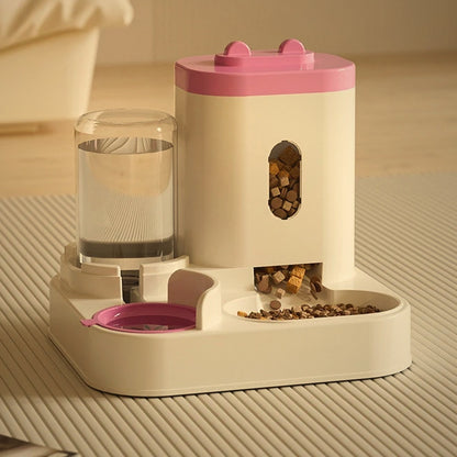 2-in-1 automatic food and water dispenser – Cat and dog