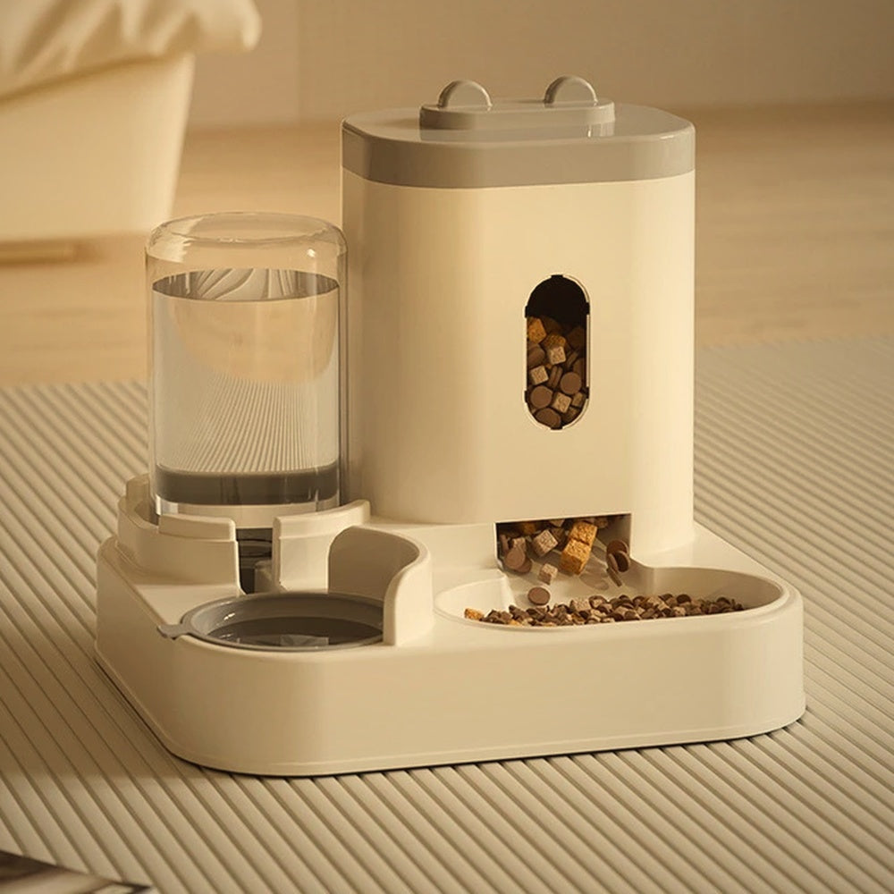 2-in-1 automatic food and water dispenser – Cat and dog